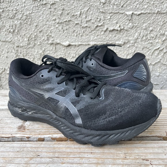 Asics Shoes - ASICS Shoes Women Size 9 Gel-Nimbus 23 Triple Black Running Comfort Walking